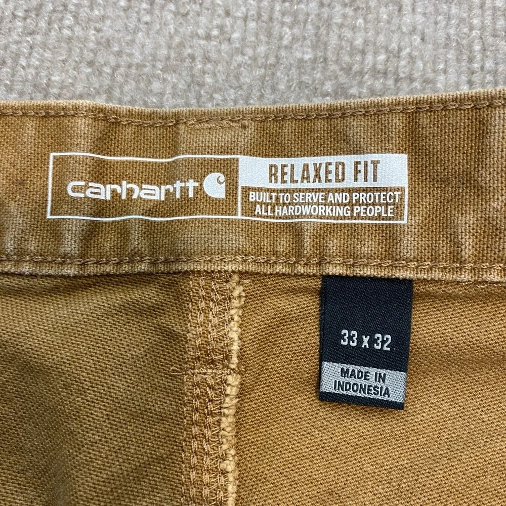 Carhartt Double Knee Pants Mens 33 Fits 32x32 Relaxed Faded Grunge Distressed - Picture 4 of 12